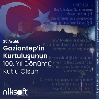 Gaziantep'in Kurtuluşunun 100. Yıl Dönümü Kutlu Olsun!